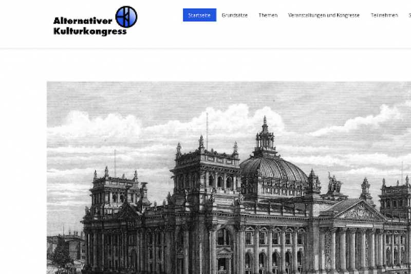 Bundestag und Herrmannsdenkmal - Screenshot der Website