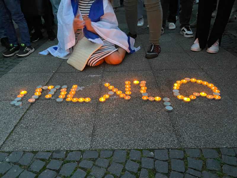 Kundgebung "Solidarität mit Israel - gegen Antisemitismus und Terror" am 10. Oktober 2023 in Dortmund.