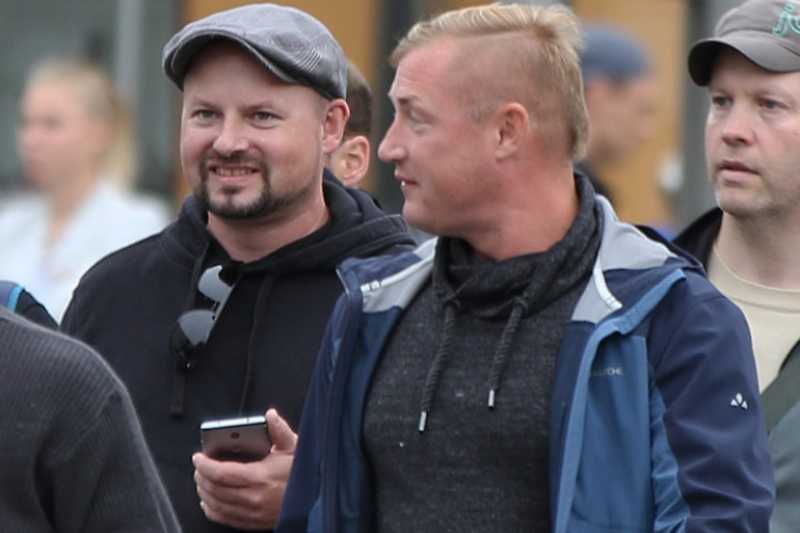 Markus Hartmann (l.) und Stephan Ernst (r.) am 1. September 2018 in Chemnitz.